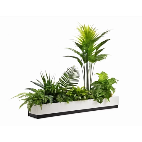 Кашпо с искусственными растениями бонсай с пальмой №192, В160*Д150*Ш35