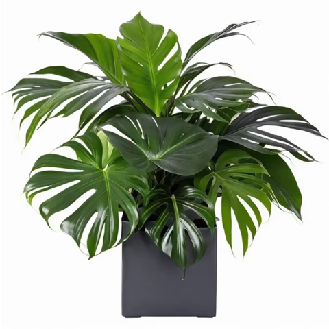 Монстера искусственная в кашпо №199, В95*Д30*Ш30