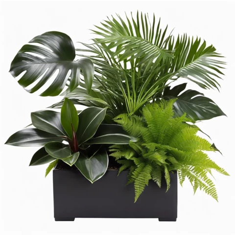 Растения искусственные в кашпо Микс №200, В90*Д60*Ш25