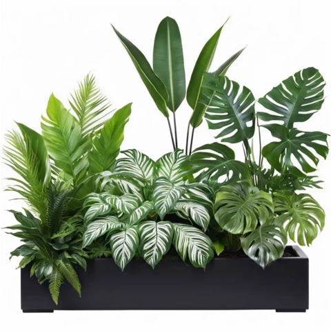 Растения искусственные в кашпо Микс №206, В150*Д130*Ш30