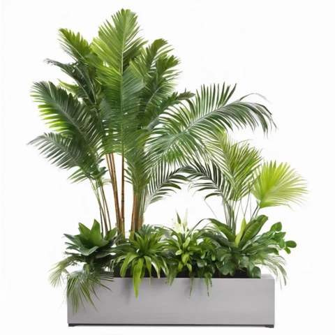 Кашпо с композицией из искусственных растений №211, В190*Д150*Ш30