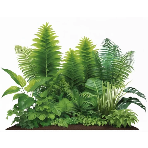 Растения искусственные в тропическом стиле №243, В150*Д150*Ш70