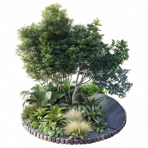 Композиция из искусственных растений №253, В220*Д170*Ш170