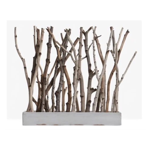 Стволы натурального дерева в кашпо №298, В250*Д30*Ш200