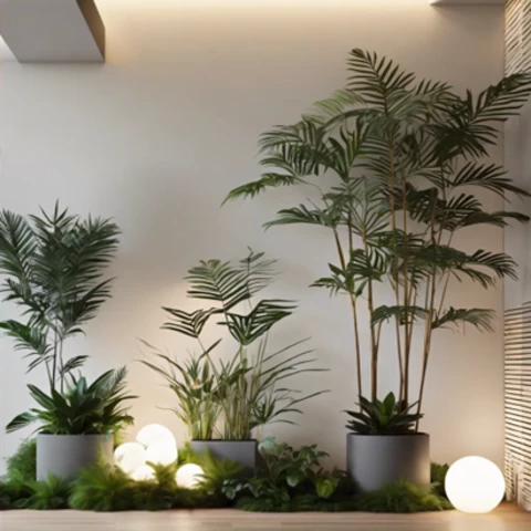 Оазис 3D Композиция из искусственных растений и мха 3D 