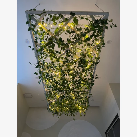 Шпалера подвесная с искусственными растениями, Д200, В30 см