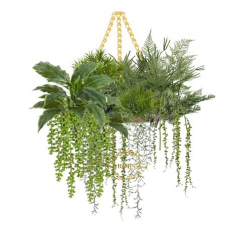 Подвесное панно с искусственными растениями. Дизайн
 Serra Do Pardo, Д40, В50 см