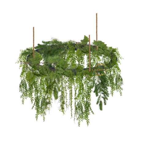 Подвес кольцо с зеленью, Д130 см