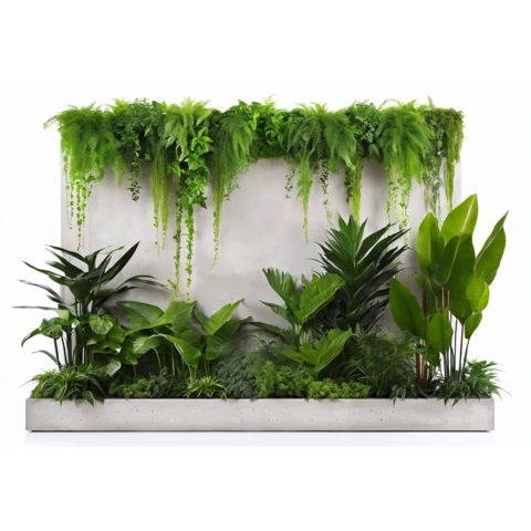 Композиция из искусственных растений в кашпо и на потолок №271, Д250, В2150 см