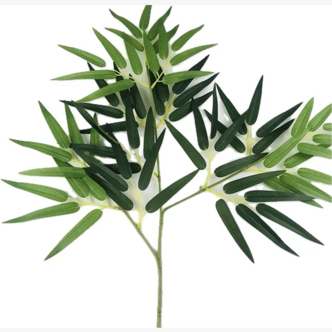 Бамбук ветка тёмно-зелёная, В 50 см