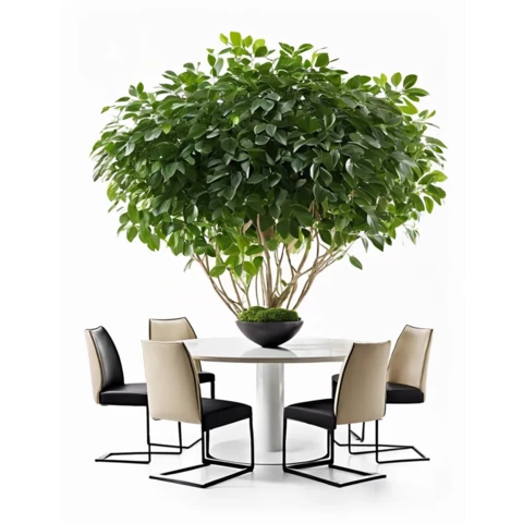 Стол с искусственным деревом и стульями №258