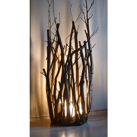 Ночник светильник из натурального дерева №296, В150*Д35*Ш35